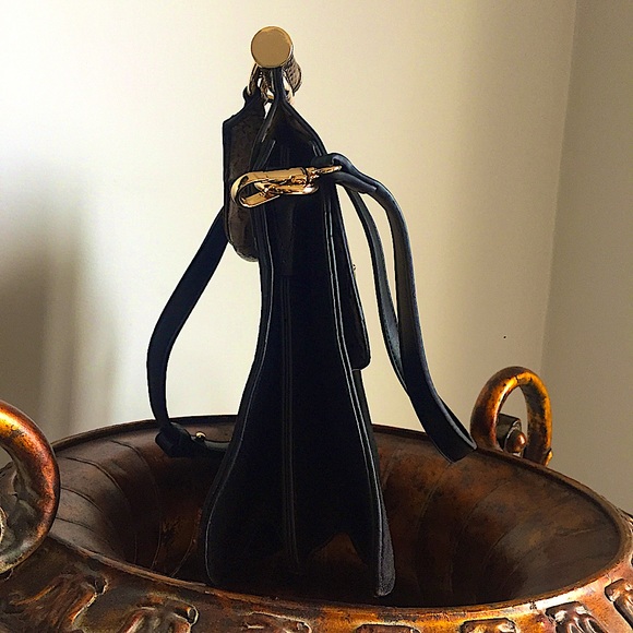 INZI Snake Skin Leather Gold Velvet Handbag - Picture 11 of 15